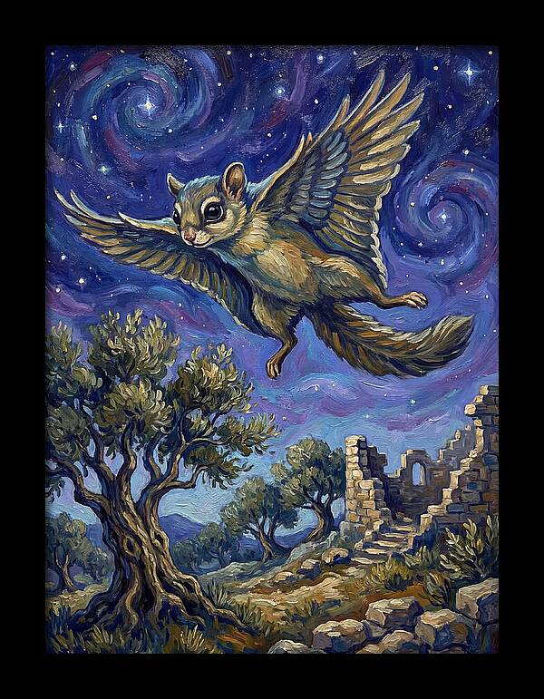 Squirrel Soaring Through The Air