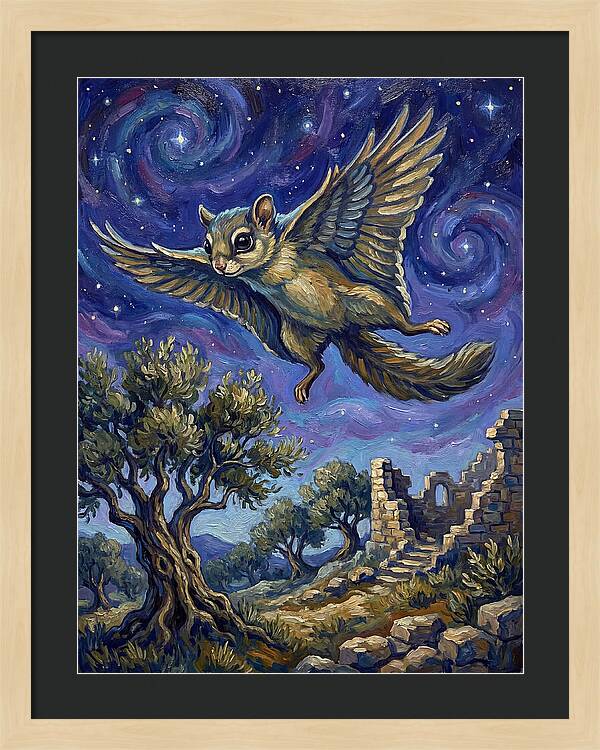 Squirrel Soaring Through The Air