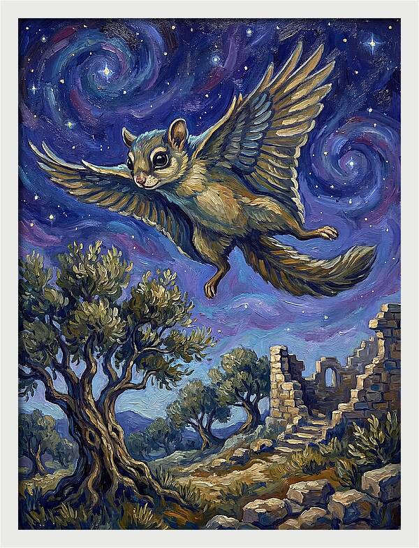 Squirrel Soaring Through The Air
