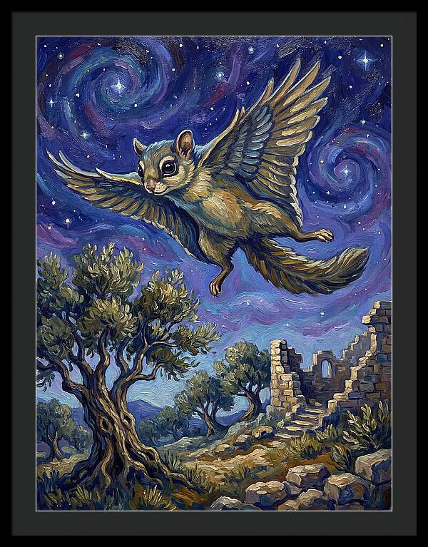 Squirrel Soaring Through The Air