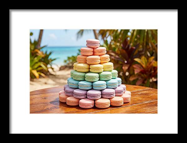 Stack Of Macarons In Pastel Rainbow
