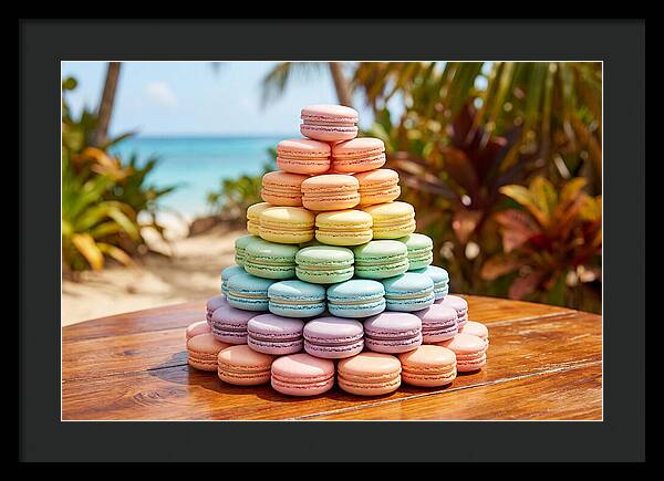 Stack Of Macarons In Pastel Rainbow