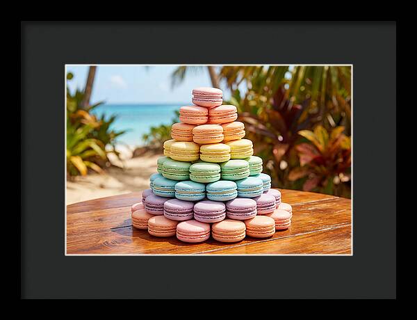 Stack Of Macarons In Pastel Rainbow