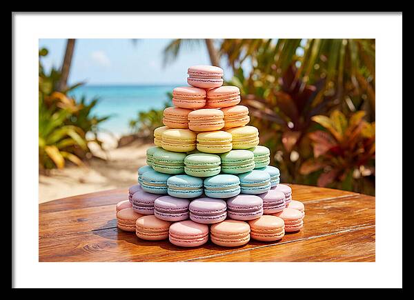 Stack Of Macarons In Pastel Rainbow