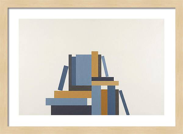 Stacked Books Composition