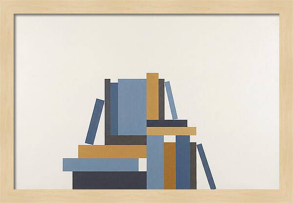 Stacked Books Composition
