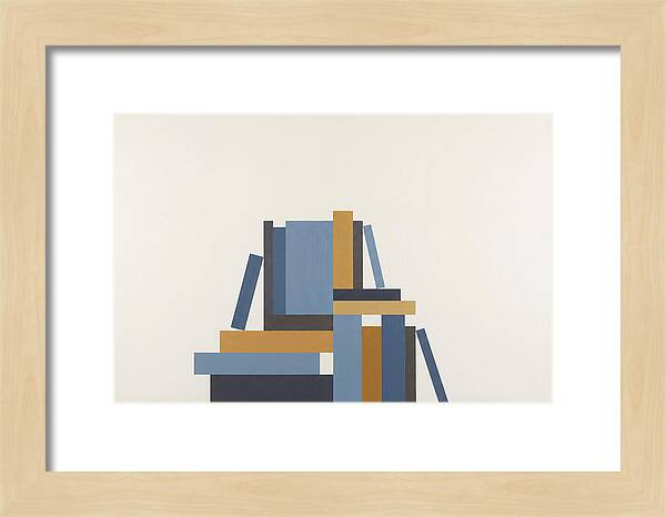 Stacked Books Composition