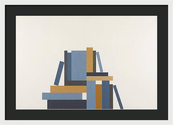 Stacked Books Composition