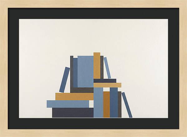 Stacked Books Composition
