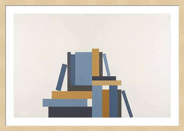 Stacked Books Composition