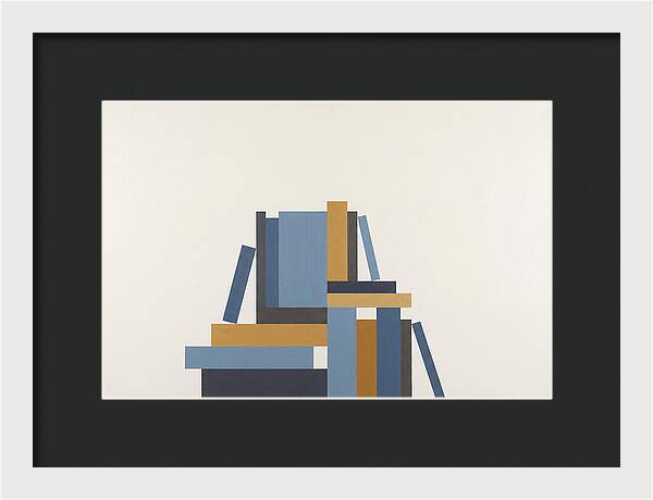 Stacked Books Composition