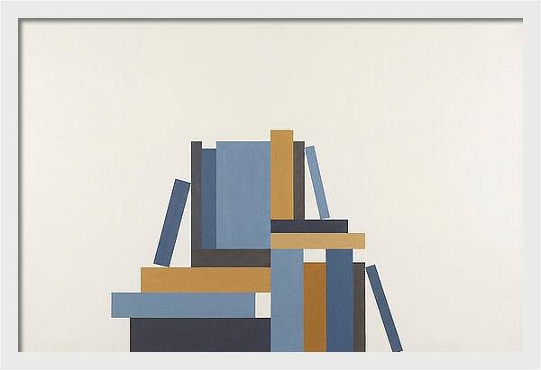 Stacked Books Composition