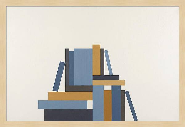 Stacked Books Composition