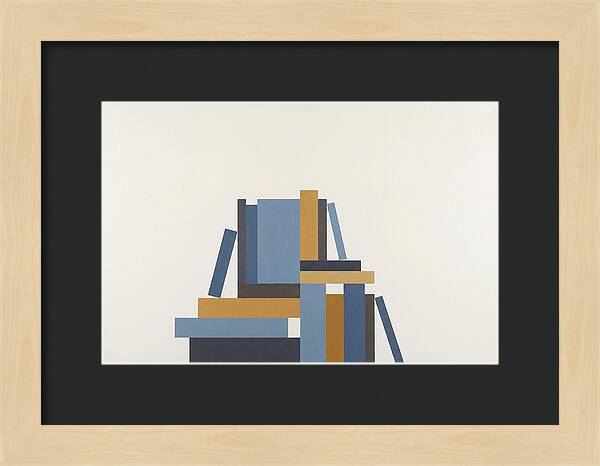 Stacked Books Composition