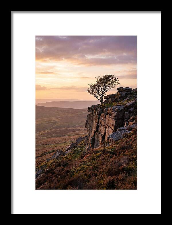 Stanage Edge At Sunset