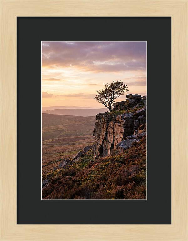 Stanage Edge At Sunset