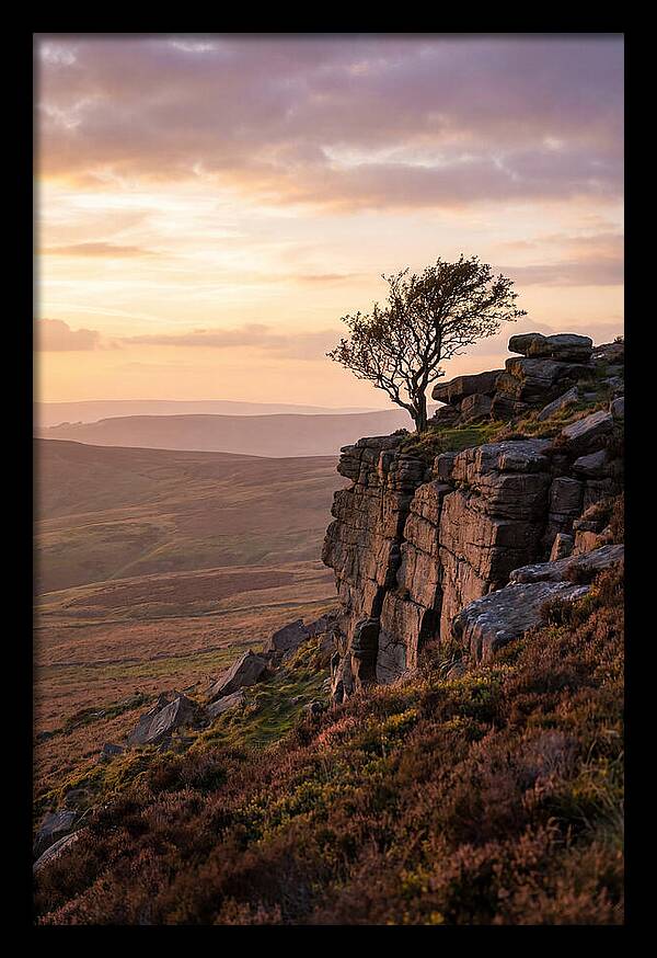 Stanage Edge At Sunset