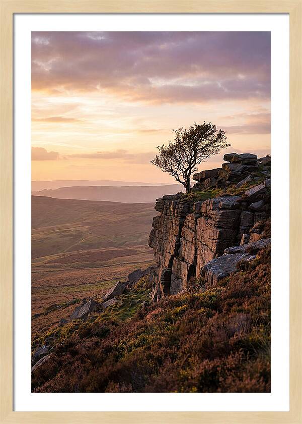 Stanage Edge At Sunset