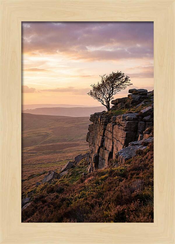 Stanage Edge At Sunset