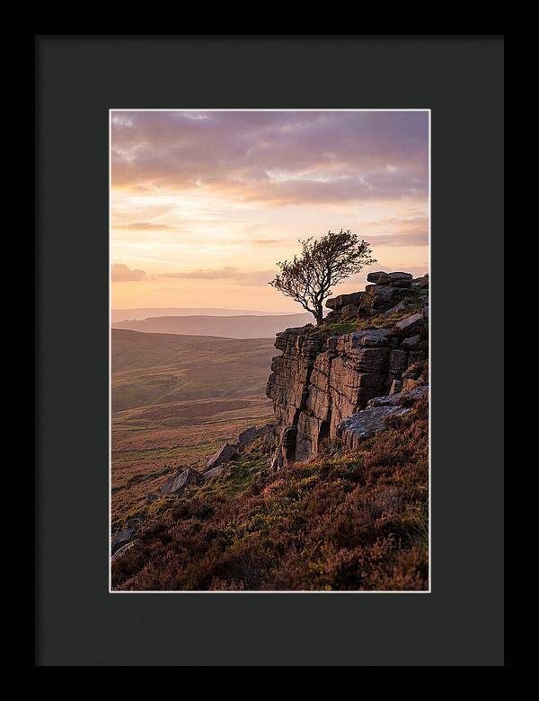 Stanage Edge At Sunset