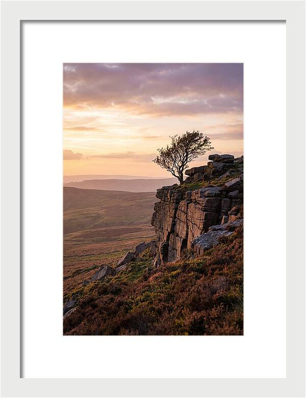 Stanage Edge At Sunset