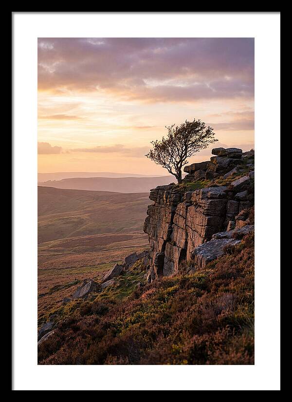 Stanage Edge At Sunset