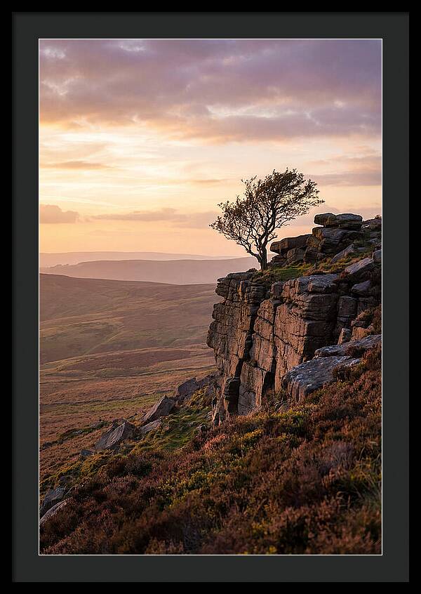 Stanage Edge At Sunset