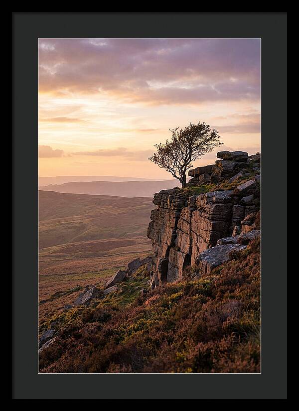 Stanage Edge At Sunset