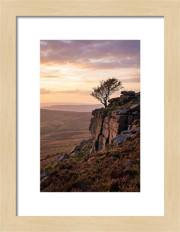 Stanage Edge At Sunset