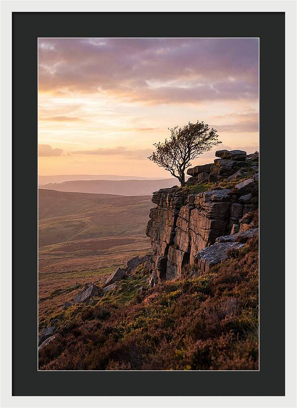 Stanage Edge At Sunset