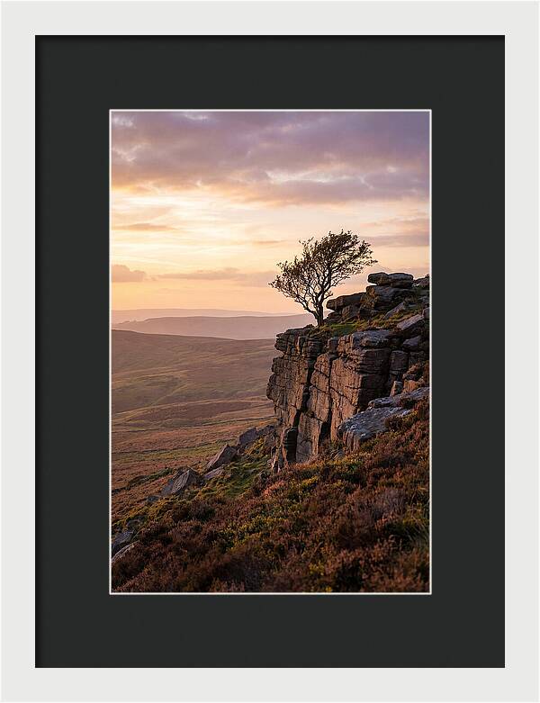 Stanage Edge At Sunset