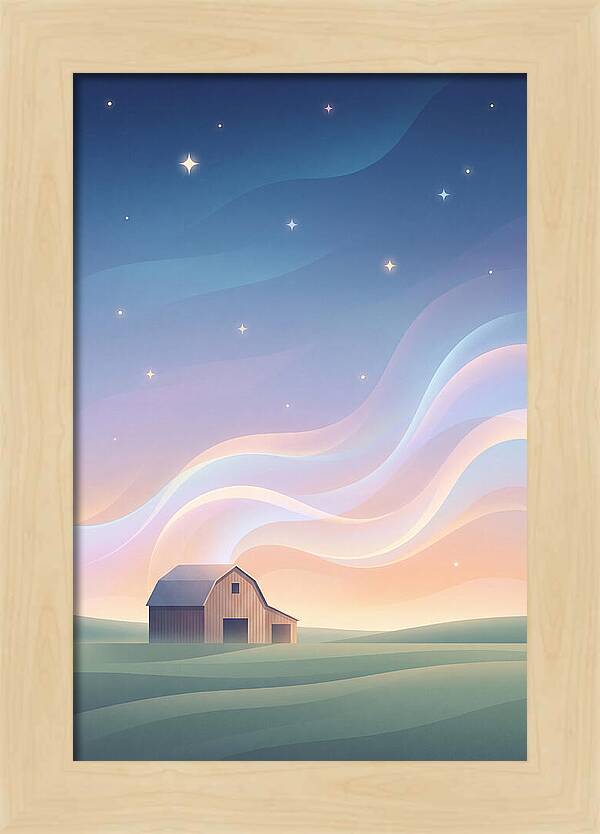 Star Studded Sky Over Rural Barn
