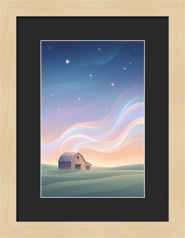 Star Studded Sky Over Rural Barn