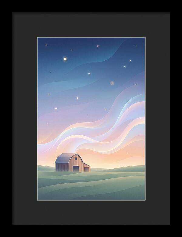 Star Studded Sky Over Rural Barn