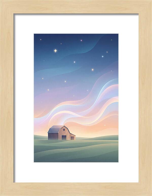 Star Studded Sky Over Rural Barn