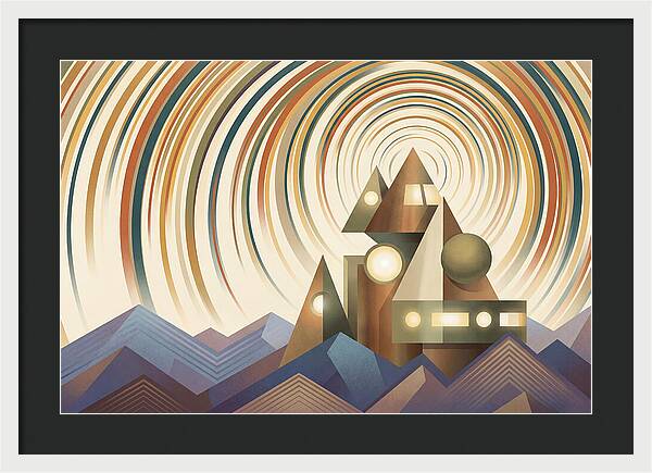 Star Trails Over Mountain Peaks