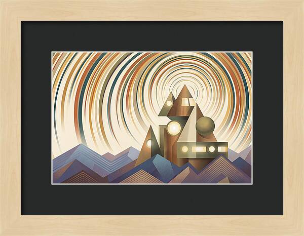 Star Trails Over Mountain Peaks