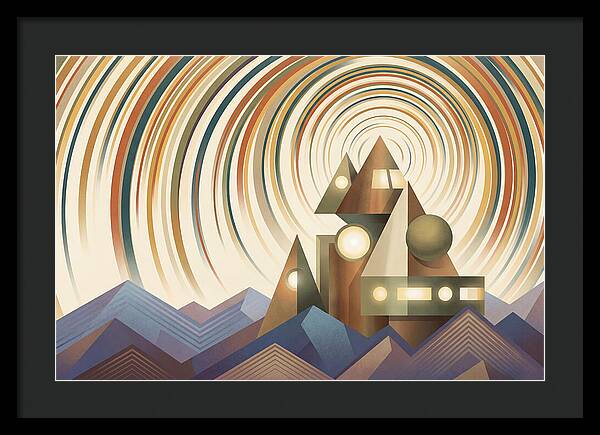 Star Trails Over Mountain Peaks