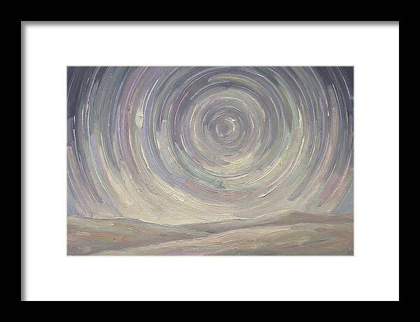 Star Trails Over Serene Landscape