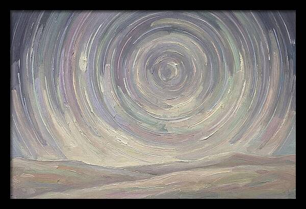 Star Trails Over Serene Landscape