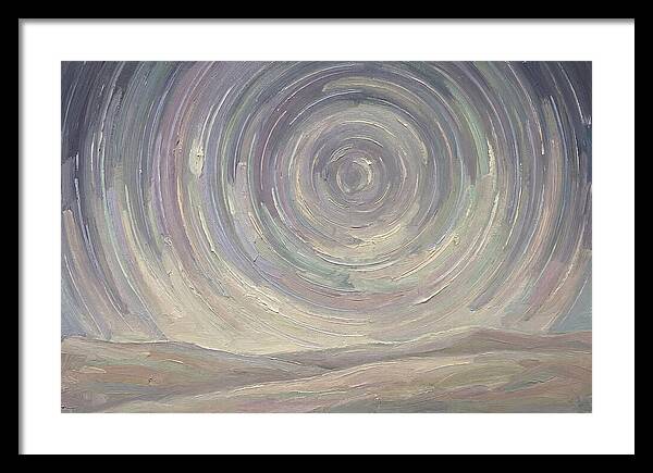 Star Trails Over Serene Landscape