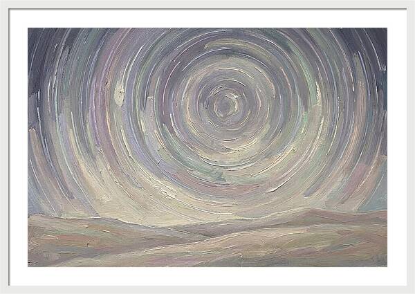 Star Trails Over Serene Landscape