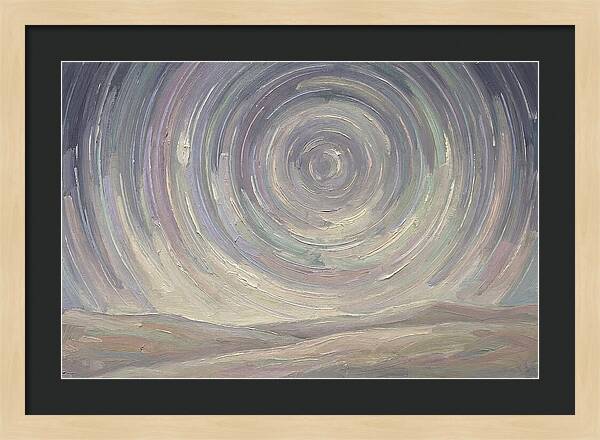 Star Trails Over Serene Landscape