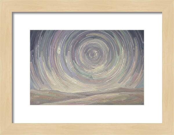 Star Trails Over Serene Landscape