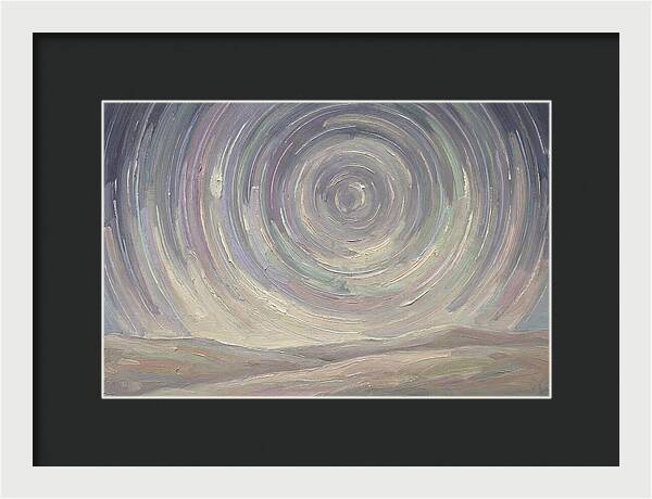 Star Trails Over Serene Landscape