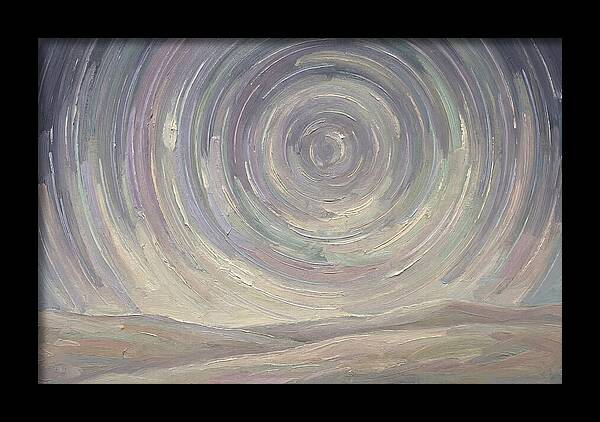 Star Trails Over Serene Landscape