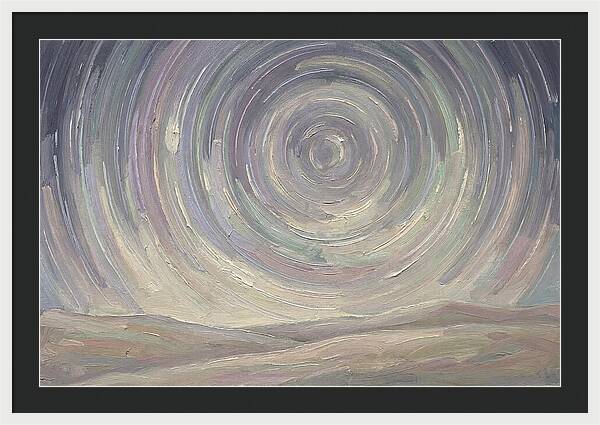 Star Trails Over Serene Landscape