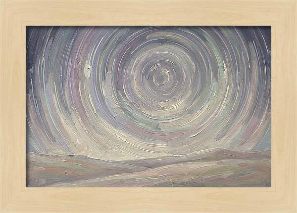 Star Trails Over Serene Landscape