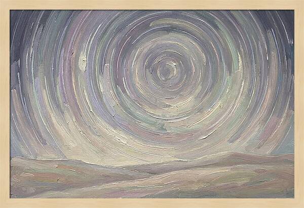 Star Trails Over Serene Landscape