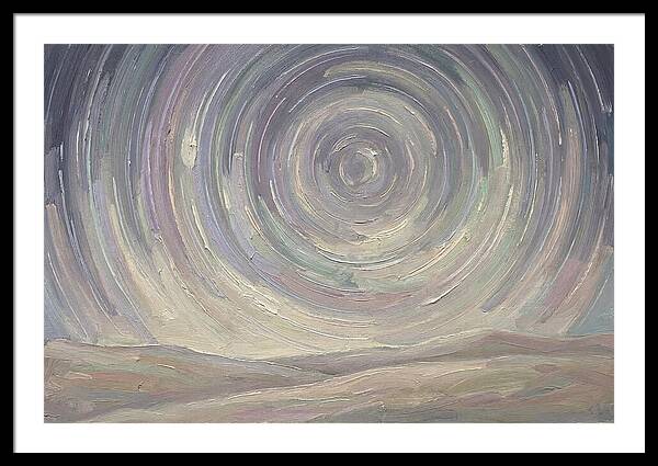 Star Trails Over Serene Landscape